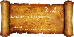 Komlós Lizandra névjegykártya